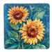 Certified International Golden Sunflowers Square Platter - 12.5" x 12.5" x 1.25"