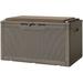 100 Gallon Resin Deck Box Large Outdoor Storage, Imitation Rattan Weave Texture for Garden Tools, Weatherproof, Lockable