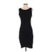 Leith Casual Dress - Party Scoop Neck Sleeveless: Black Solid Dresses - Women's Size Small