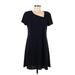 K.C. Spencer Casual Dress - Mini: Black Solid Dresses - Women's Size 8
