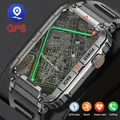 Montre intelligente de sport GPS pour homme fréquence cardiaque appel Bluetooth tracker de