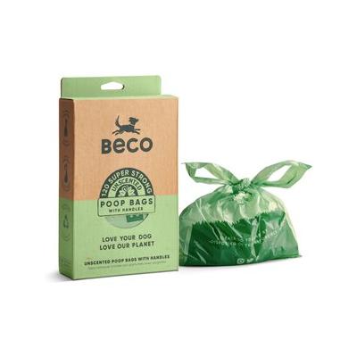 Beco Pets Unscented Large Dog Poop Bags with Handles, 120 count
