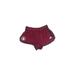 Adidas Athletic Shorts: Burgundy Print Activewear - Women's Size Medium