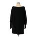 Vince Camuto Casual Dress - Sweater Dress: Black Dresses - Women's Size Large
