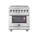 Forno Alta Qualita Massimo 30-inch Freestanding Electric Range Stainless Steel, 5 Elements, 4.32 cu.ft | 38 H x 30 W x 29 D in | Wayfair