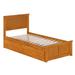 AFI Furnishings Madison Twin XL Platform Bed w/ Matching Footboard & Storage Drawers in Light Toffee Wood in Brown | 41.34 H x 42.76 W in | Wayfair