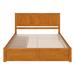 AFI Furnishings Nantucket Twin XL Platform Bed w/ Footboard & Storage Drawers in Walnut Wood in Brown | 50 H x 79.92 W x 82.76 D in | Wayfair