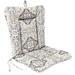 Longshore Tides 21" x 38" Outdoor Chair Cushion w/ Ties & Loop Polyester in Gray/Brown | 3.5 H x 21 W x 38 D in | Wayfair