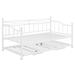 Gracie Oaks Kernie Bed Metal in White | 36.8 H x 39.2 W x 78.3 D in | Wayfair D5DEA49E568443CCA8C789E86C4A5DED