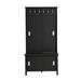 Red Barrel Studio® Bartlette Hall Tree 35.4" Wide w/ Bench & Shoe Storage Wood in Black | 70 H x 35.4 W x 19.6 D in | Wayfair