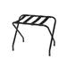 CSL 155BL-BL-1 Flat Top Luggage Rack w/ Black Straps, Black Tubular Frame