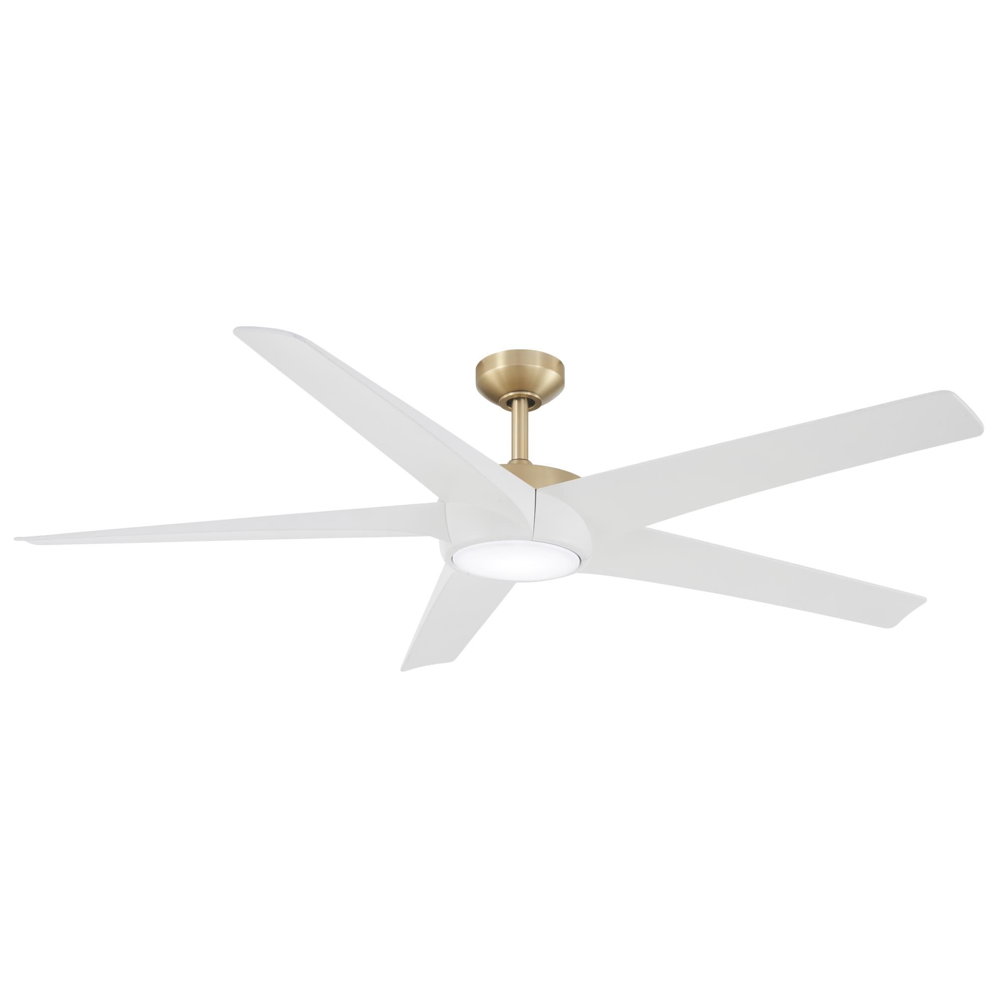 Minka Aire Skymaster 65 Inch Ceiling Fan with Light Kit - F767L-SBR/WHF