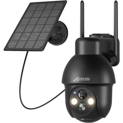 Anran - berwachungskamera Aussen Akku Solar, Kabellose Überwachungskamera wlan mit Spotlight,