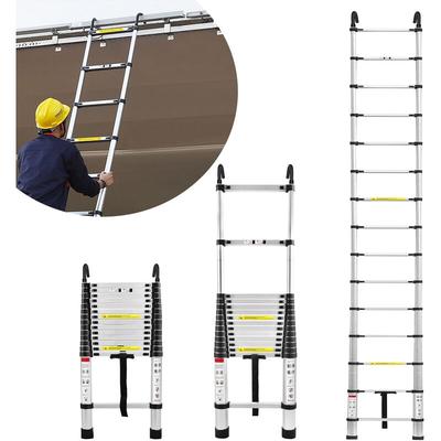 Aufun - Teleskopleiter 4,4m Alu-teleskopleiter Rutschfester Aluleiter Schiebeleiter Sprossenleiter Image