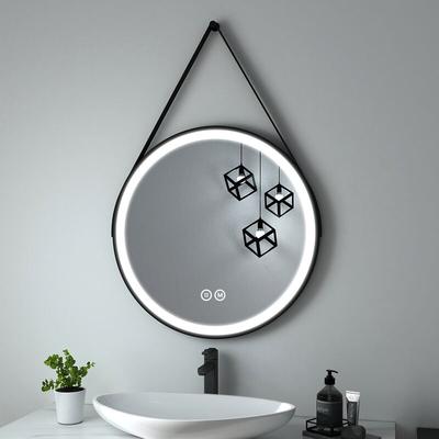 Badspiegel mit Beleuchtung Rund led Wandspiegel Touch Dimmbar(3000k-6500k) Badezimmerspiegel 70cm