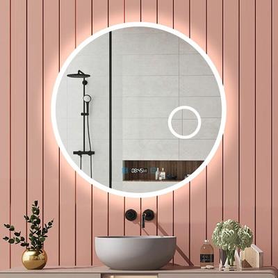 Aica Sanitaire - led Badspiegel Rund Spiegel mit Beleuchtung Badezimmerspiegel Touch Beschlagfrei,
