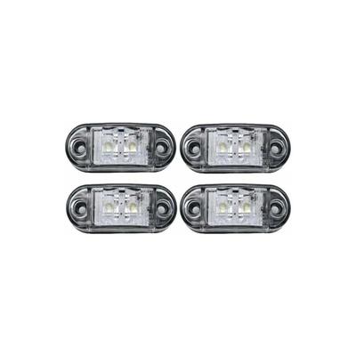 Gotrays - 4 Stück LED-Seitenmarkierungsleuchten, 12 V/24 v, vordere und hintere Lichter,