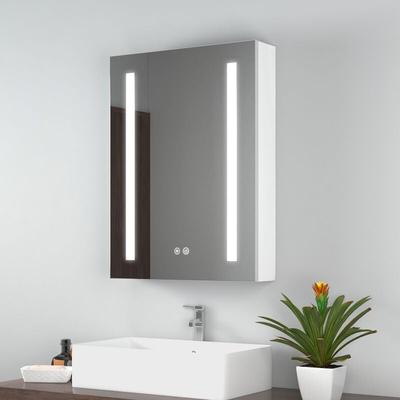 EMKE Badspiegel Spiegelschrank mit Beleuchtung Beschlagfrei Spiegelschrank mit Ablage, 3 LED
