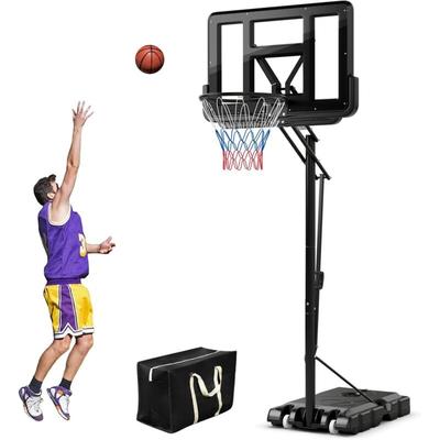 Basketballständer 245-305 cm höhenverstellbar, Basketballkorb mit Ständer & 2 Rädern, Korbanlage
