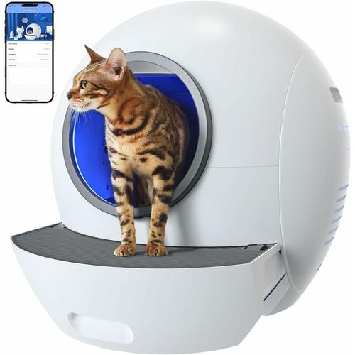 ELS PET Automatisches Katzenklo: WiFi Selbstreinigende Katzentoilette mit APP Steuerung/Max