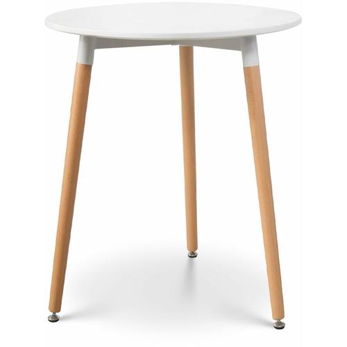 Kleiner runder Tisch jeny weiß skandinavischer Stil Ø60 cm