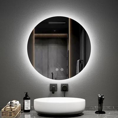 EMKE Rund Badspiegel Antibeschlage Badezimmerspiegel mit Beleuchtung , Energiesparend Lichtspiegel Image