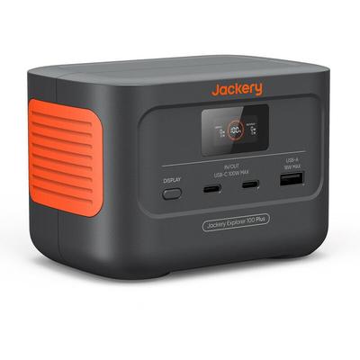 Jackery Explorer 100 Plus, 99 Wh Tragbare Powerstation mit LiFePO4 Akku mit 128 W Ausgang,