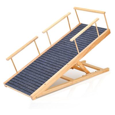 Randaco - swanew Hunderampe Höhenverstellbare Aufstiegshilfe für Haustiere Hundetreppe 120cm