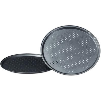 Pizzablech Set, ø 29 cm, antihaftbeschichtet, für Pizza & Flammkuchen, anthrazit, 2er Set Image