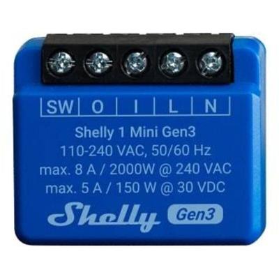 WLAN-Schaltaktor 1 Mini Gen 3, blau - Shelly