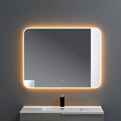 Luz Badspiegel-03 LED-Beleuchtung 900x700mm Stufenloses Dimmen Wandspiegel Beschlagfrei mit