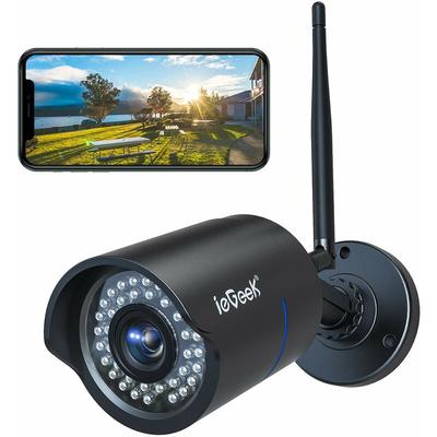 Berwachungskamera Aussen 1080P wlan ip Kamera Outdoor Wasserdicht IP66 mit 25m Nachtsicht - black