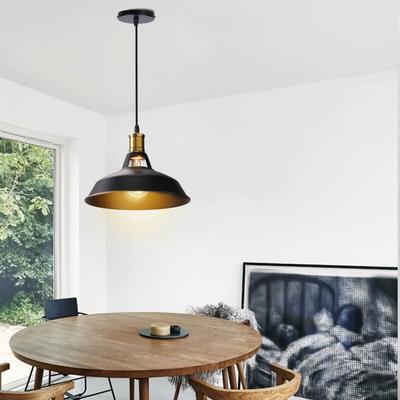 Pendelleuchte Lampenschirm Vintage Hängelampe aus Metall Edisen E27 Lampe für Loft Esszimmer Image
