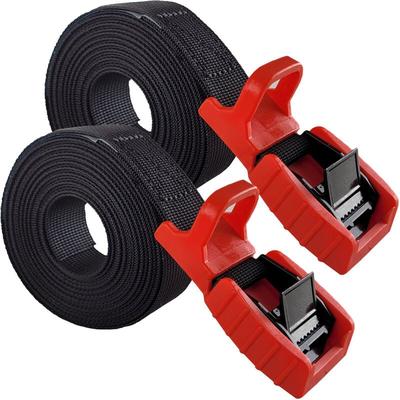 2x Spanngurt Zurrgurt Klemmschloss mit Gummischutzkappe1 tlg 4 m x 2,5 cm 500 kg Image