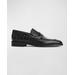 Nathan Croc-effect Leather Penny Loafers
