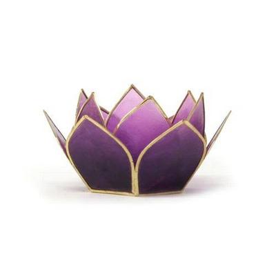 OM Gallery 631466 - Tanzanite Mini Gemstone Lotus Tea Light Candle Holder