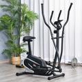 Cyclette bici ellittica magnetica con schermo lcd, 8 livelli di resistenza e sedile regolabile,