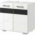 Mobile Sotto Lavabo Bagno 2 Ante 60x36,5x56 cm in mdf Bianco