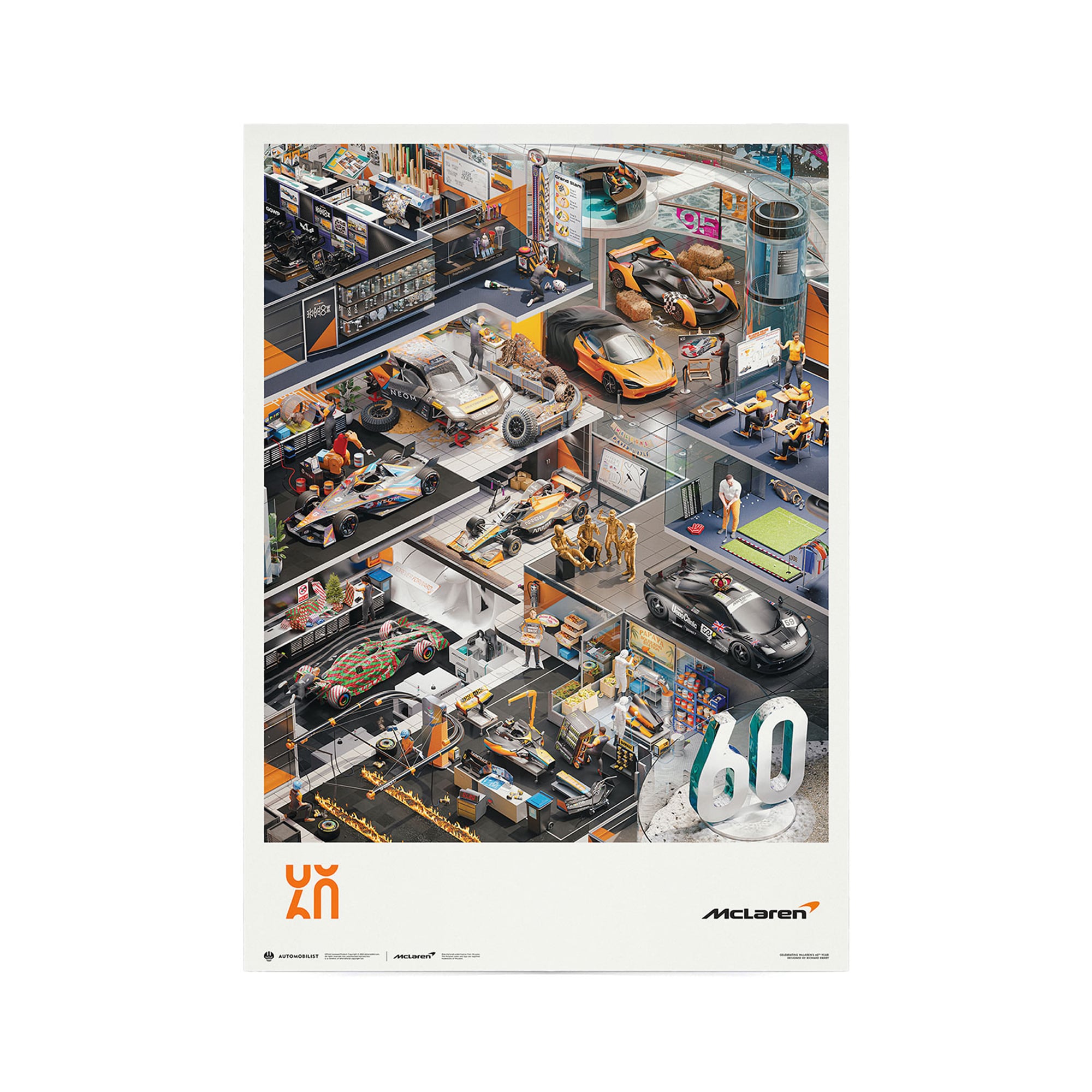 McLaren Racing - Salutations de saison 60e anniversaire Poster - No Gender Taille: One Size Only