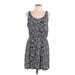 H&M Casual Dress - Mini Scoop Neck Sleeveless: Blue Dresses - Women's Size Large