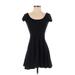 Aeropostale Casual Dress - A-Line: Black Solid Dresses - Women's Size X-Small