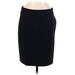 Banana Republic Casual Pencil Skirt Knee Length: Black Solid Bottoms - Women's Size 6