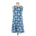 Lilly Pulitzer Casual Dress - A-Line Crew Neck Sleeveless: Blue Dresses - Women's Size X-Small