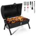 Coliware Portable Charcoal Grill Outdoor BBQ Grill with Accessories Tools Multi-functional Barbecue Smoker Oven for Backyard Camping Picnics Beach