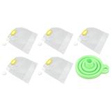 5Pcs Reusable Transparent Grain Sealed Storage Bags for Rice Cereals Flour Nuts - 10kg Capacity