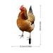 2 Pcs Chicken Yard Art Garden Hen Decoration Ornament Sign Acrylic Rooster Animal