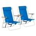 UBesGoo 2 Pack Backpack Beach Chair Folding Recliner Lounge Blue