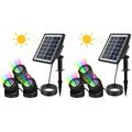 Solar Pond Light 2pcs Super Bright LED Underwater Color Changing Solar Lights RGB Submersible Fountain Lights IP68 Waterproof Fish Tank Light