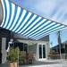 Shldybc Sunshade Clearance! Sun Shade Sails Canopy Outdoor Patio Sunny Shade Cloth Pergola and Backyard Patio Sunshade With Protection Heat Material Reinforced Grommetsï¼ˆBlue and White Stripesï¼‰