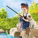 Little Boy Fishing Outdoor Garden Pond Sculpture